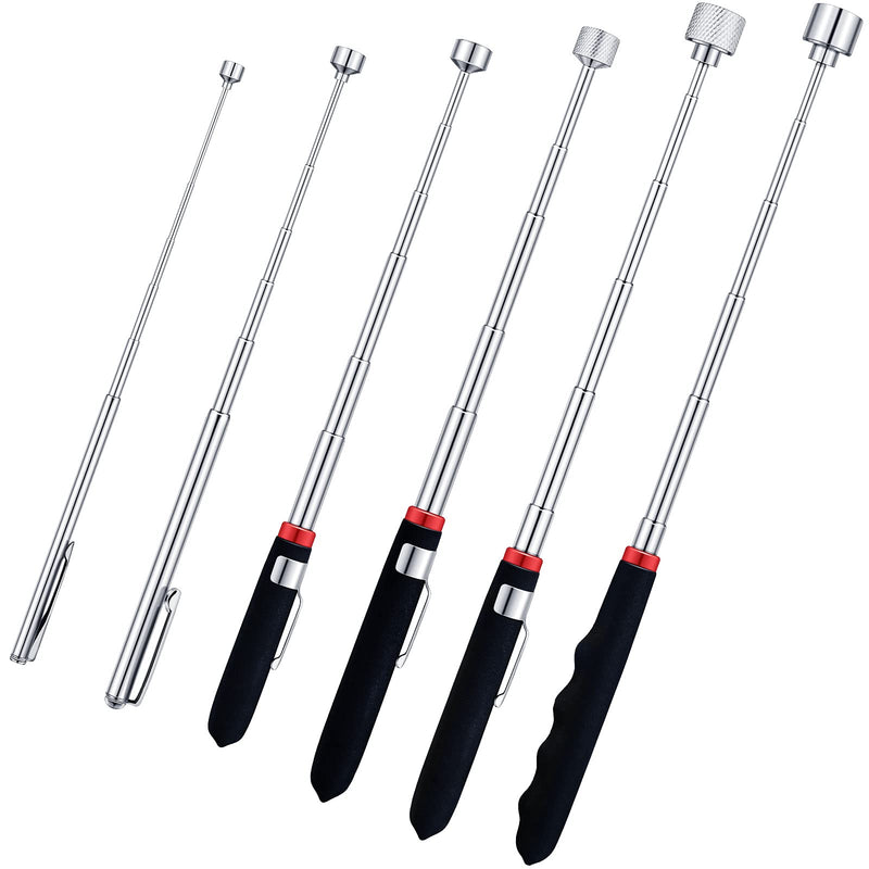 Frienda 6 Pieces Telescoping Magnet Tools, Extendable Telescopic Magnetic Pick up Tools Viewable Extendable Magnet Stick for Father's Day Birthday 1.5, 3, 5, 10, 15, 20 lb