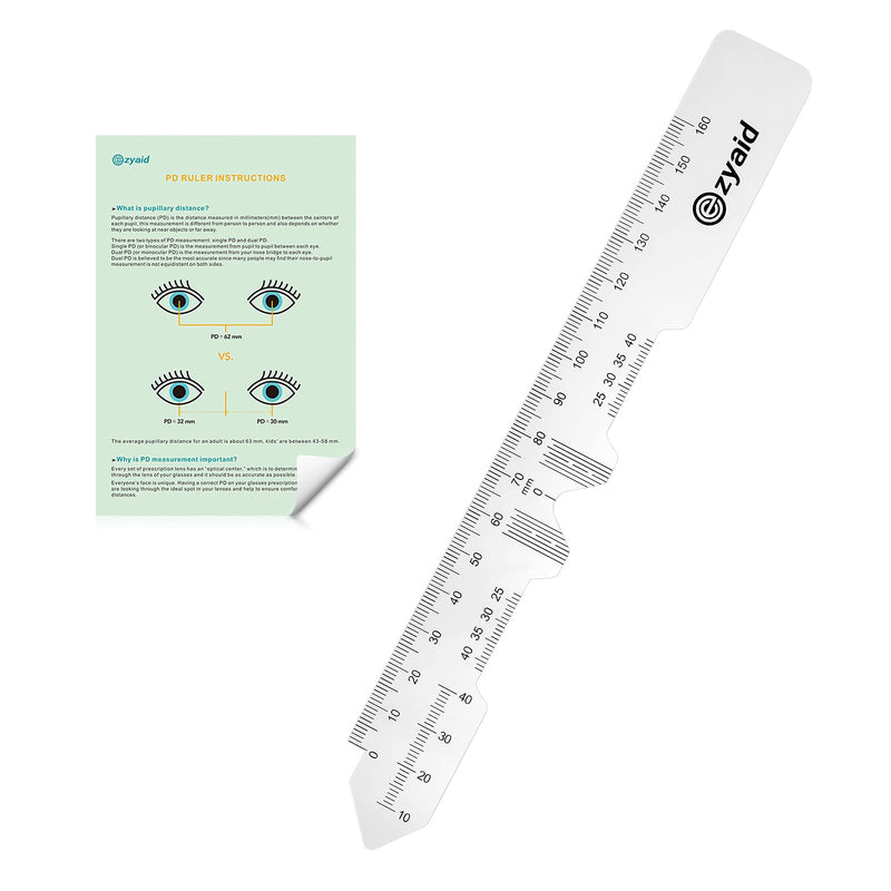 PD Ruler with Instruction Manual - Pupillary Distance Ruler for Pupil Distance Measuring, PD Measurement Tool for Prescription Eyeglasses, Include Eye Care Tips