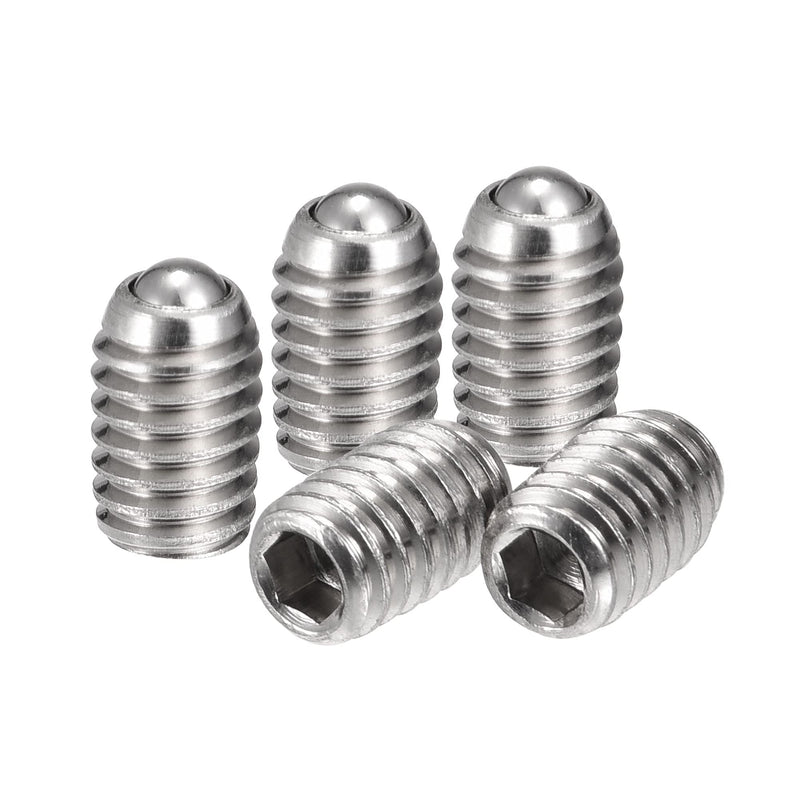 uxcell Ball Point Set Screws, M4 x 6mm 304 Stainless Steel Metric Spring Hex Socket Screw 20pcs 20