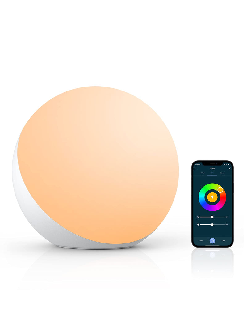 Hifree Smart Table Lamp, Dimmable Desk Lamp with App/Voice Control, LED RGB Color Changing Touch Lamp, Night Light for Bedroom Compatible with Alexa Touch + APP + Voice Control