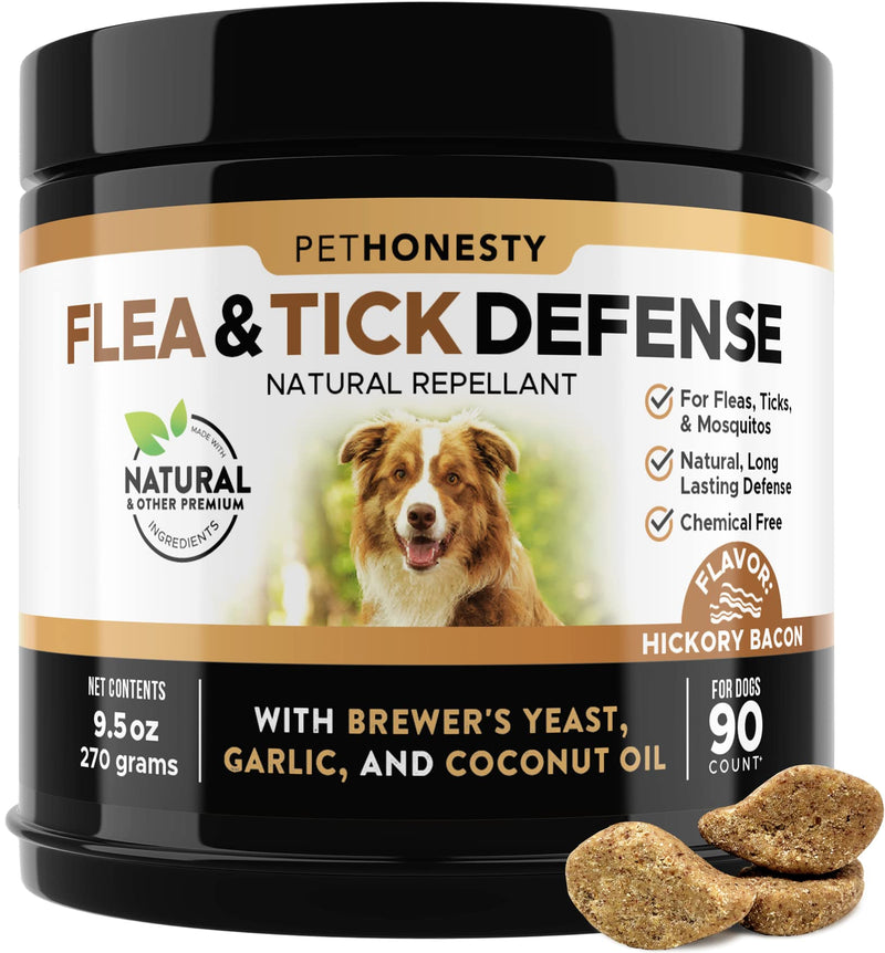 PetHonesty Flea & Tick Defense Supplement - Natural Flea and Tick Soft Chew for Dogs, Pest Defense to Promote Body's Natural Response, Oral Flea Pills for Dogs - 90 ct - PawsPlanet Australia