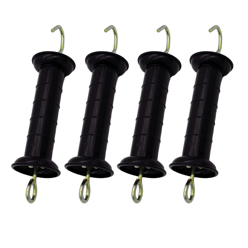 4 Pcs Plastic Electric Fence Gate Handle with Insulators with Spring 4 pcs