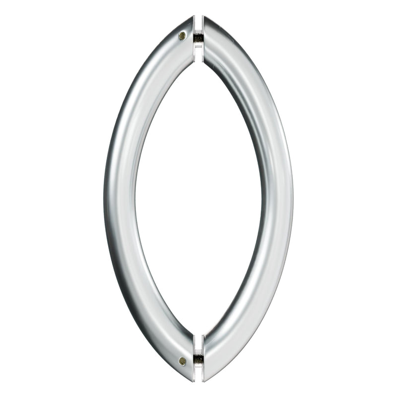 BRIXWELL HR-8BTB-SC 8 Inches Center to Center Arch Style Back to Back Shower Door Handle Satin-Chrome 8" Center To Center