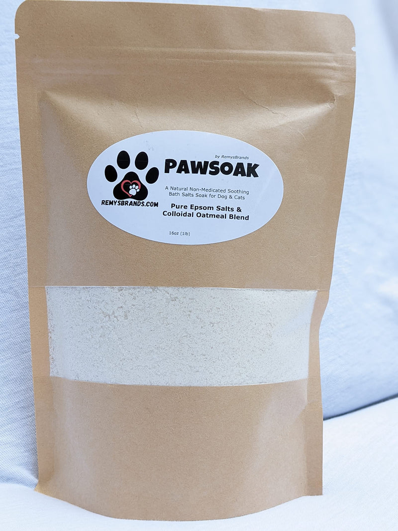 PawSoak by RemysBrands Epsom Salts & Colloidal Oatmeal Bath Blend for Dogs and Cats - PawsPlanet Australia