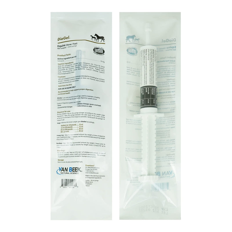DiaGel for Equine - All Natural Horse Supplement to Help Maintain Digestive Health & Function - Oral Gel to Help Control Diarrhea - Natural Horse Products - PawsPlanet Australia