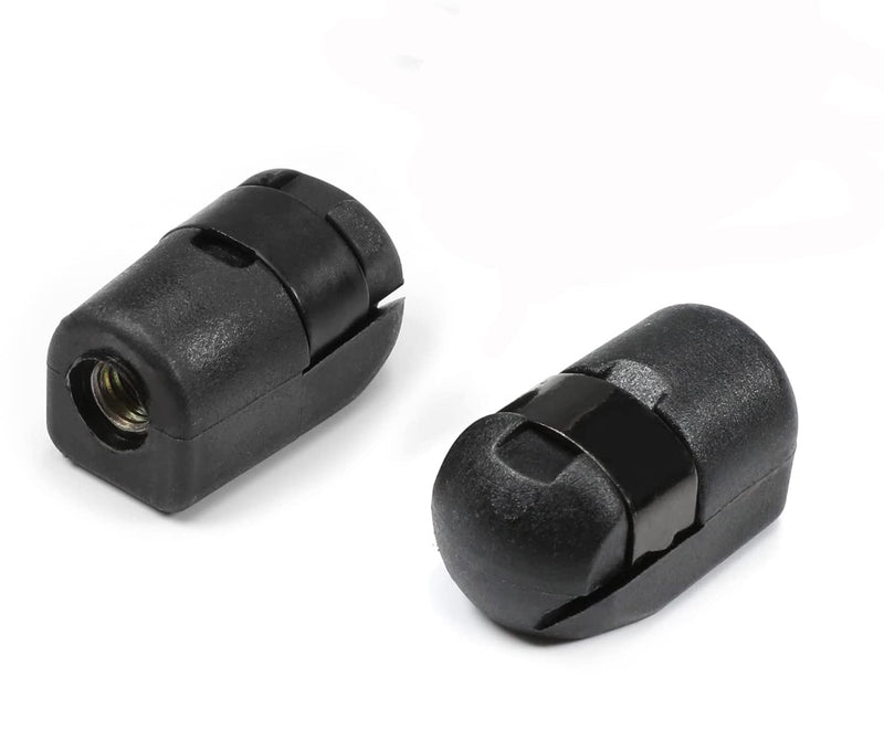 Heyiarbeit 2pcs Gas Spring End Fitting Connector M8 Female Thread PA66A5 Black for Machinery Automation Equipment