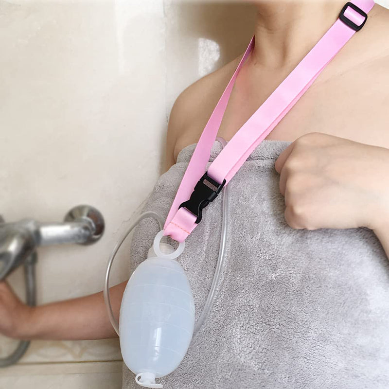 Drain Lanyard for Shower After Mastectomy, Shower Lanyard for Drains After Tummy Tuck, JP Drain Lanyard Holder for After Breast Surgery Drainage Bulb, Pink (Pack of 2) Showerlanyard/Pink