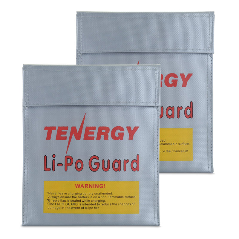 Tenergy 2 Pack Lipo Bags, Fire Retardant Lipo Battery Bag for Charging and Storage, 7x9inches 1 Count (Pack of 2)