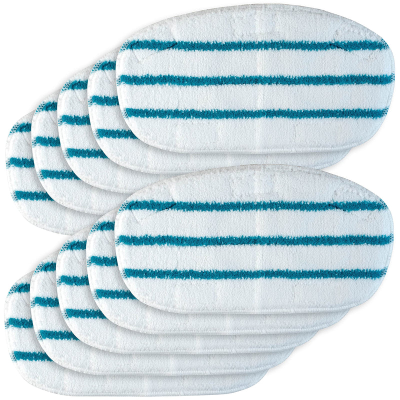 BlueStars 10-Pack Microfiber Steam Mop Pads for PurSteam ThermaPro 10-in-1 Steam Mop – Washable, Reusable Replacement for ThermaPro 211 Steam Mop Cleaners 10 Packs Stripped Pads