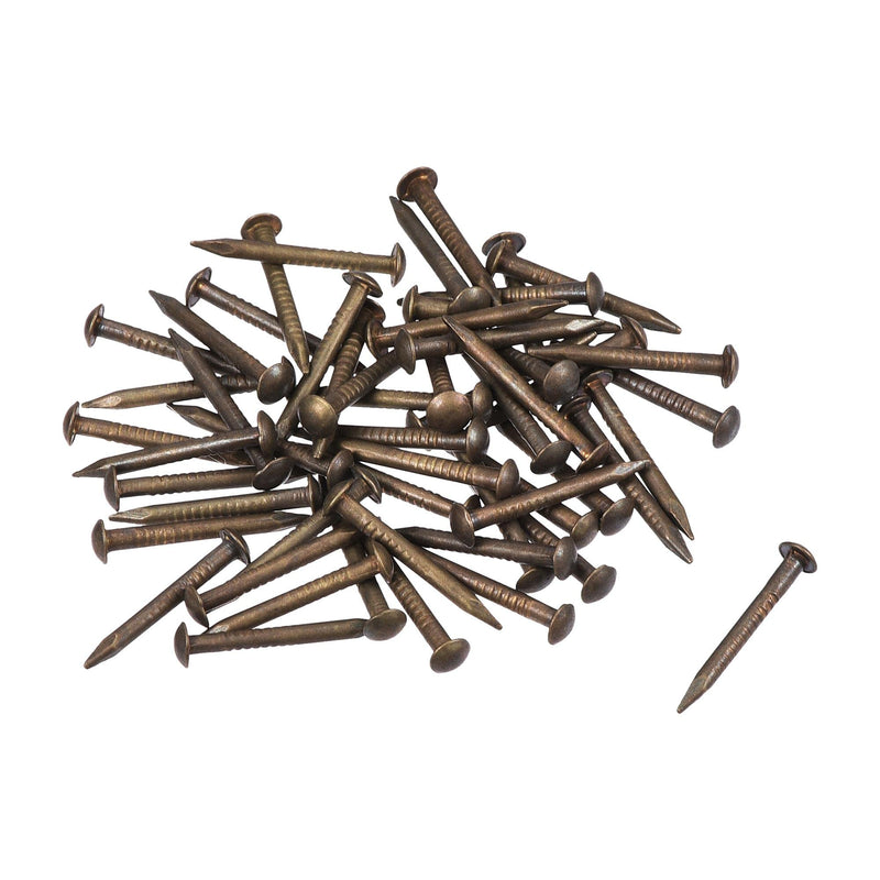 uxcell Small Tiny Brass Nails 1.2x12mm for DIY Wooden Hardware Accessories 50pcs Bronze Tone - NewNest Australia