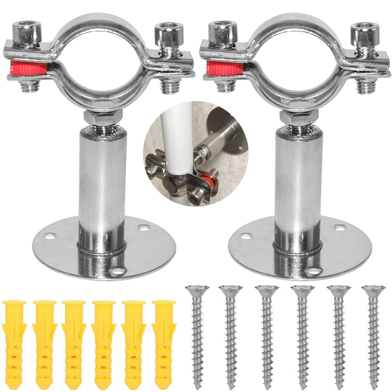 Beduan 2.25 Inch Stainless Steel Pipe Support Wall Ceiling Mount Pipe Strap Clamp Adjustable Pipe Bracket Holder for PVC Metal Water Pipe Tube Fitting (Range 57-60mm) 2.24"(57mm)(50+50mm) Pls Check OD!