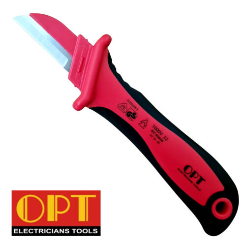 iCrimp Utility Knife for Cable Skinning, Wire Insulation Dismantling Knife, 2-Pack Insulated Electricians Cable Stripping Knives, Fixed Blade - NewNest Australia