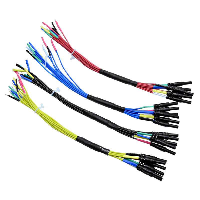 HT306 4 Connectors Sizes Universal Breakout Leads, 6 Channel Test Lead Set for Automotive Oscilloscope Diagnostic, 0.6 mm, 1.5 mm, 2.3 mm and 2.8 mm HT306