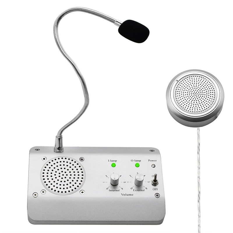 Window Speaker System, Dual Way Window Microphone Intercom Speaker, Intercom System for Business, Home, Office, School, Counter, Bank and Station - NewNest Australia