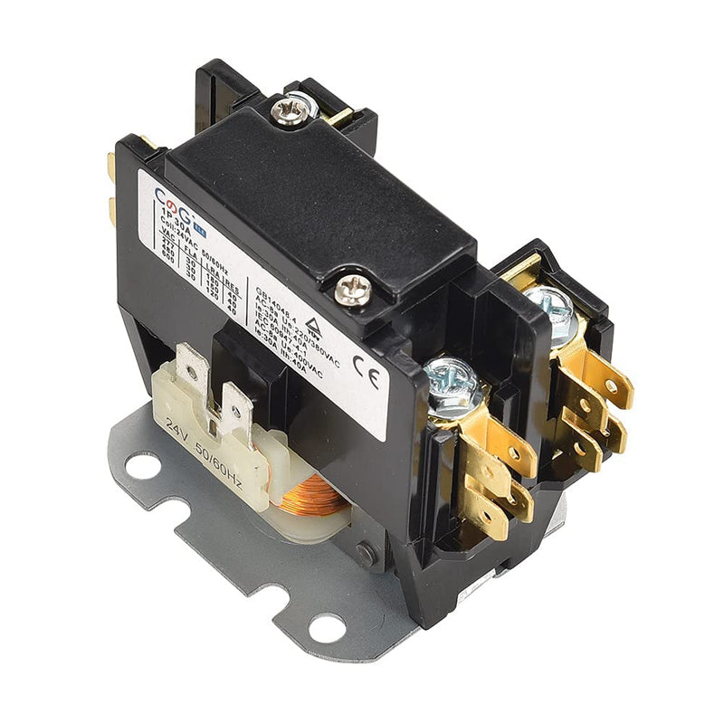 1 Pole Air Conditioner Contactor 30 Amp 24VAC Coil,Condenser Contactor Compressor Contactor AC Definite Purpose Contactor (Pack of 1 Pcs)… 1P 30A 24V