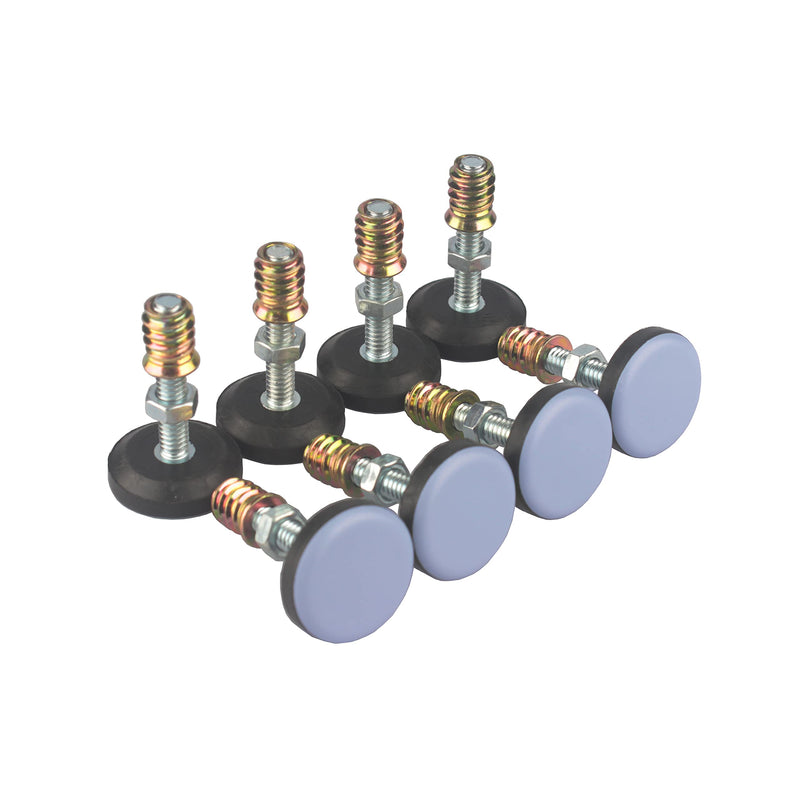 Furniture Leveler PTFE(Teflon) Bottom(28mm Base 1/4-20,8 Pack),Threaded Shank Adjust Pads,Table/Chair/Cabinet/Sofa Medium Adjustable Legs Leveling,Nuts Installation and Floor Protection 28mm Base 1/4-20x1.5",8 Pack