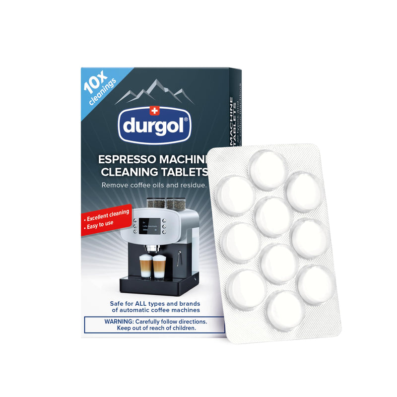 Durgol Espresso Machine and Coffee Maker Cleaning Tablets, 10 count 10 Count (Pack of 1)