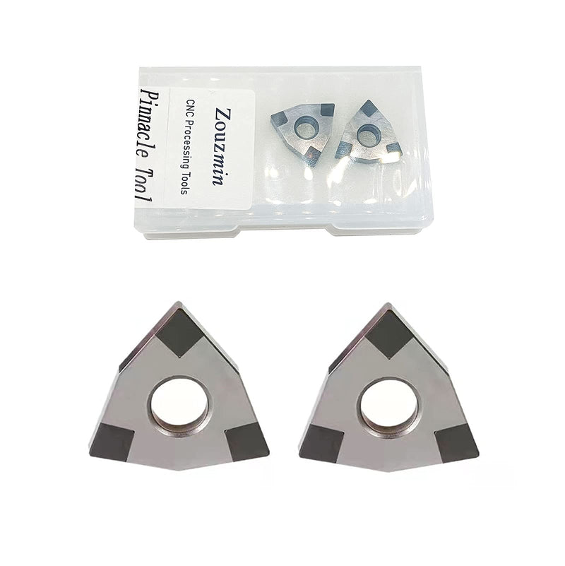 2pcs WNMG431/WNMG080404 CBN-6 Cubic Boron Nitride Suitable for high Speed Finishing of Heat Treated Steel,sintered Ferrous Alloy and cast Iron Double Side with 6 Cutting Edge.