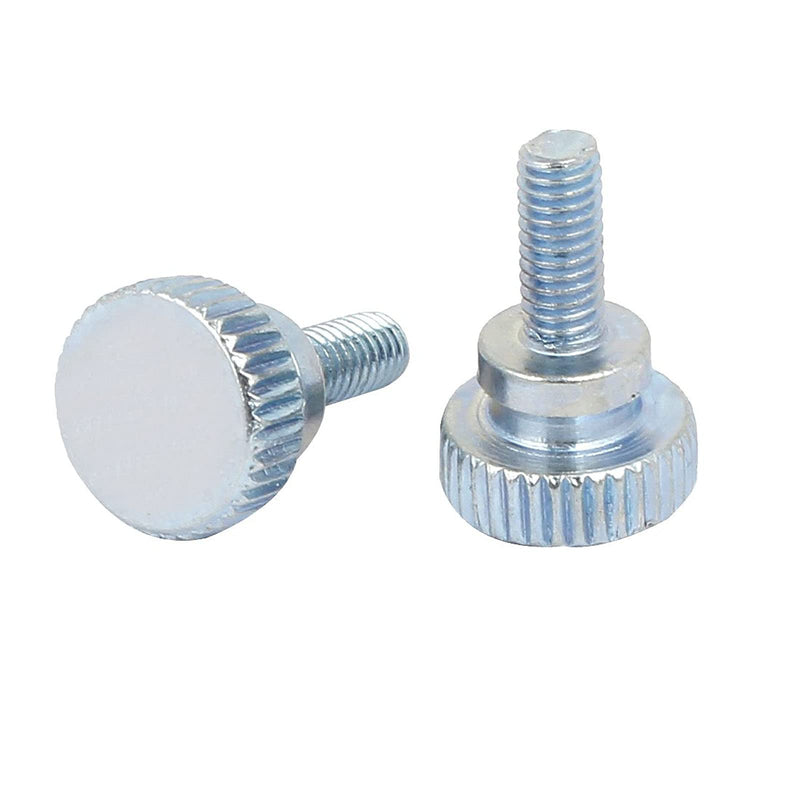 10 Pcs Galvanized Flat Knurled Head Fully Threaded Thumb Screws Bolts Fastener,Thumbscrew Threaded Knurled Grip Knobs Thumb Screw,Vesa Screws, Monitor Mount Screws for TV and Monitor Mount(M4x10mm) M4x10mm（10 Pcs）