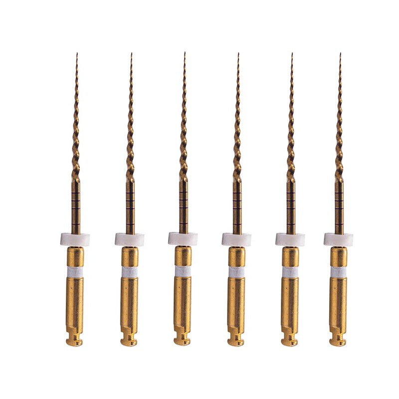 X-Pro Gold Protaper NITI Rotary Files, 6PCS Endo Controlled Memory Files (S2 25MM) S2 25MM