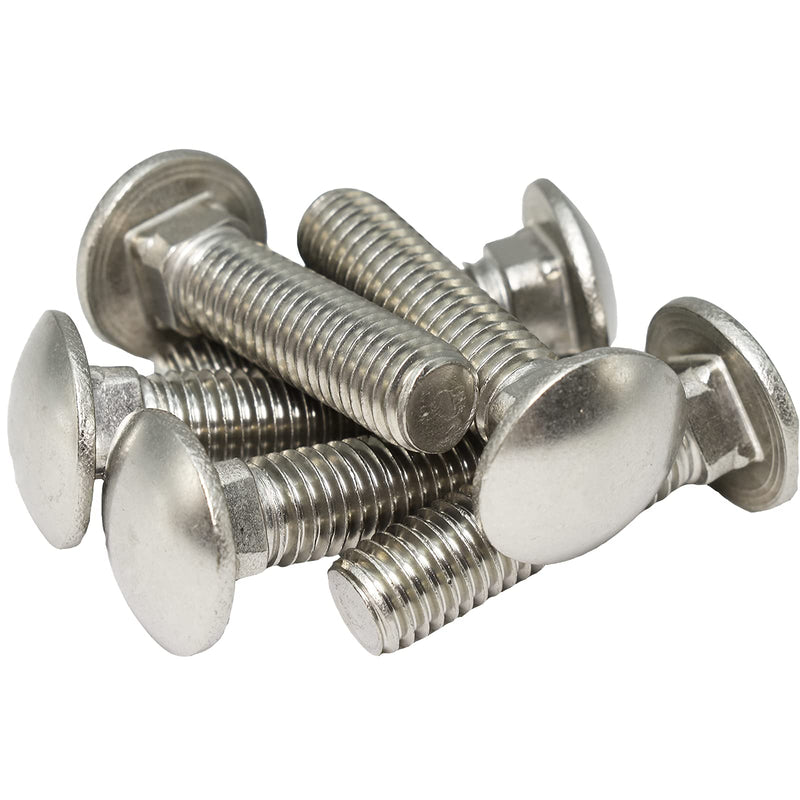 1/4"-20 X 3(25pc) Stainless Carriage Bolt, 18-8 Stainless Steel Full Thread Coverage,Carriage Bolt,by SANTIE 1/4"-20 X 3"(25pc)