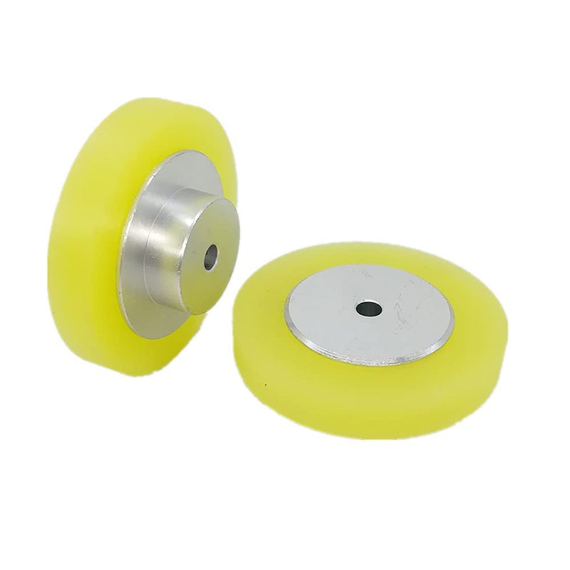 2PCS Industrial Encoder Meter Measuring Roller Rubber Wheel Wear-resistant non-slip Polyurethane Synchronizer Wheel for Rotary Encoder Marking Machine Inkjet Printer (Diameter 68mm(hole diameter 6mm)) Diameter 68mm(hole diameter 6mm)