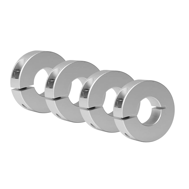 4pcs 8mm Linear Rail Stop Collars Aluminum Shaft Collar, 8mm Bore Size, 30mm OD, with M4 Set Screw, 10mm Thickness (Pack of 4)