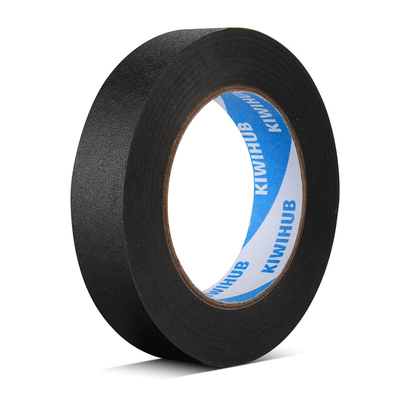 Black Painters Tape,1 inch x 60 Yards - Medium Adhesive Masking Tape for Painting,Labeling,DIY Crafting,Decoration and School Projects 1", 60 yards Black