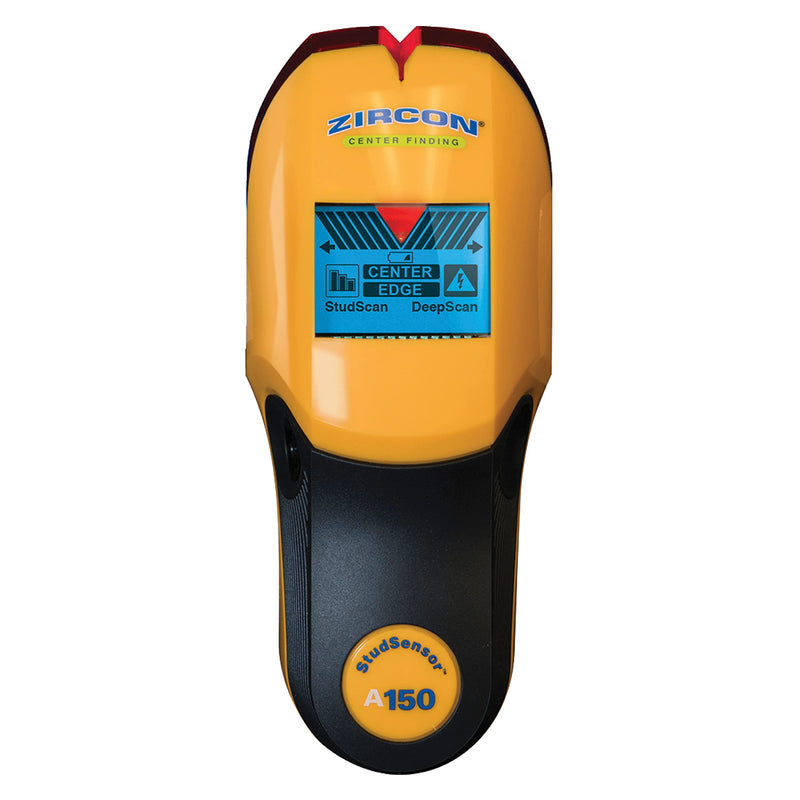 Zircon StudSensor A150 Wall Scanner and Center/Edge Locating Stud Finder with WireWarning Detection and Signal Strength Indicator, Center Finding