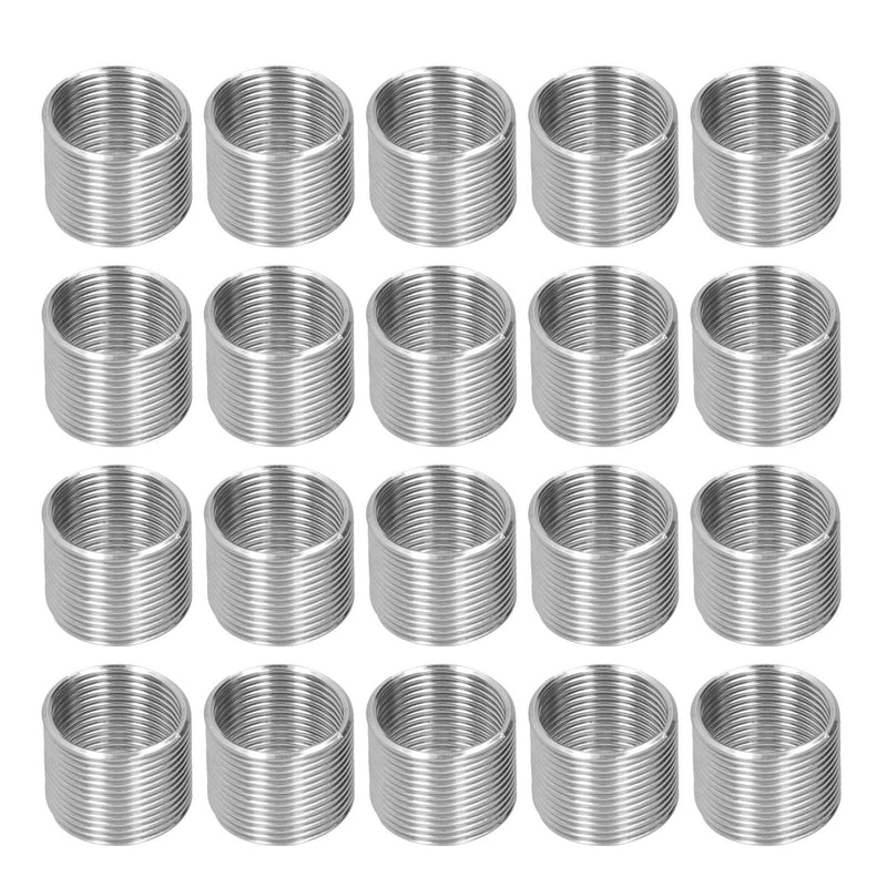 20Pcs Thread Repair Kits M14 x 1.25 Thread Repair Spiral Circle Insert Reducer Nut Threaded Expand Socket Set(1.5D) 1.5D
