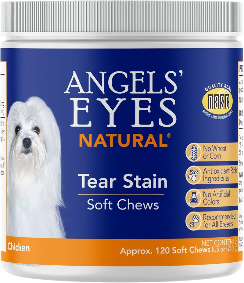 ANGELS' EYES Tear Stain Sweet Potato 120 Count and Tear Stain Remover Wipes Starter Kit,SPC120Wipes - PawsPlanet Australia