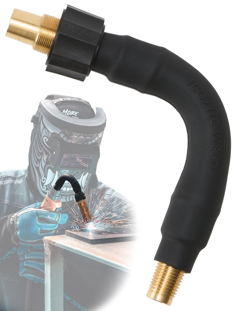 Mig Welding Gun Accessories Aluminium Flexible Neck QT3-FX Replacement for Bernard style Neck QT3