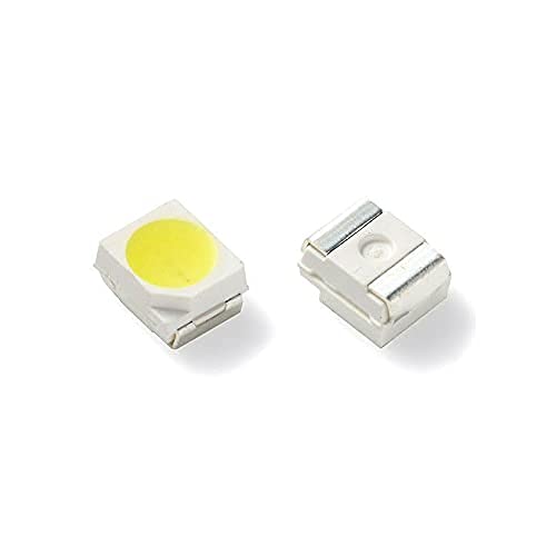 100 Pieces of PLCC-2 Surface Mount LEDs, 3528 Size SMD SMT LED - White 6000K, 100pcs