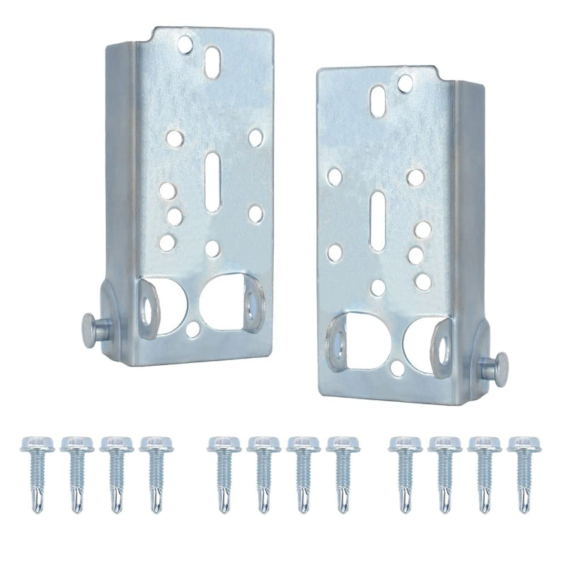 Garage Door Bottom Lifting Brackets for 7/16in Stem Roller Left and Right with Bolts - 1Pair