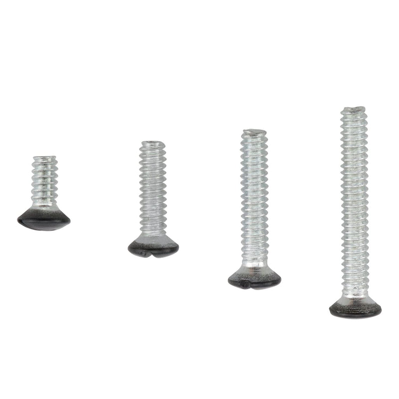 120pc Wall Plate Screws #6-32 Thread Black Screws for Wall Light Switch Panels 4 Lengths (30pc 3/8 Inch + 9/16 Inch + 3/4 Inch + 1 Inch)