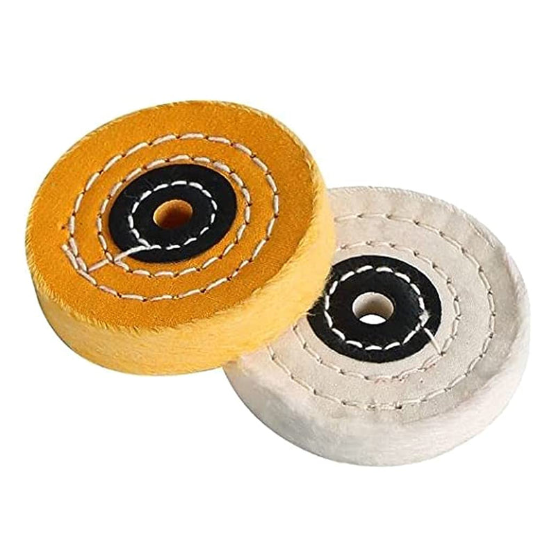 𝐋𝐮𝐨 𝐤𝐞 3 Inch Polishing Wheel for Bench Grinder - 2 Pcs Buffing Wheel (50 Ply), 10 mm Arbor Hole Cotton Sanding Wheel - NewNest Australia