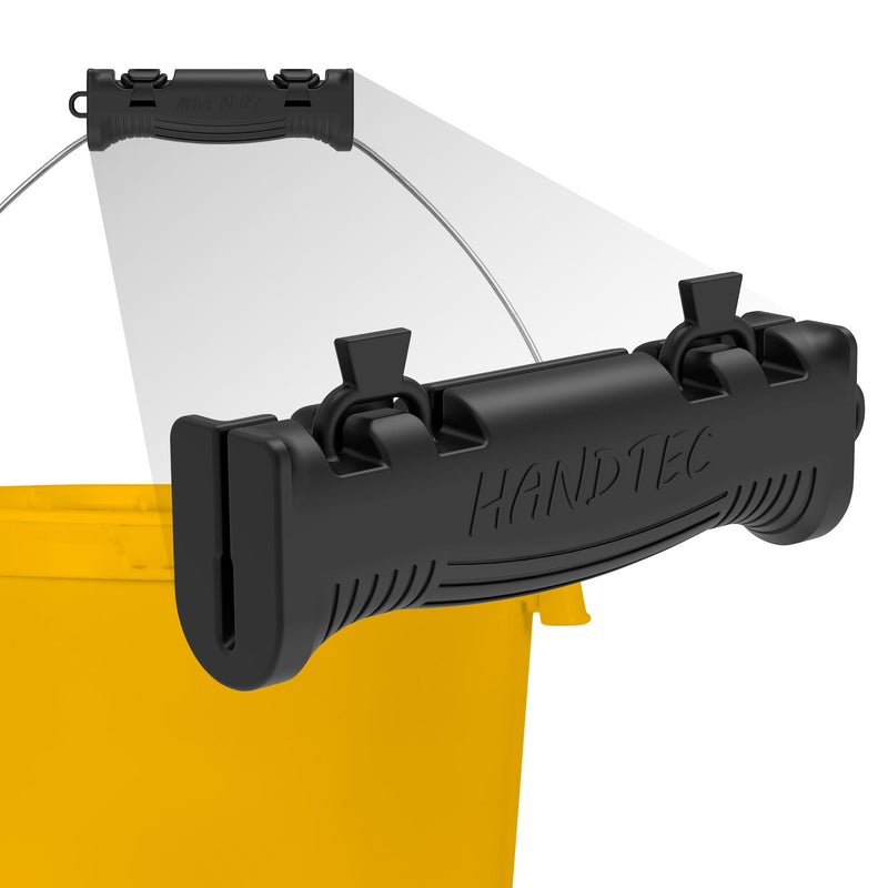 HANDTEC Bucket Grip, Ergonomic Rubber Handle for Buckets in Construction, Farming, Gardening, and DIY Projects, Non-Slip, High-Durability Rubber, Made in USA, Pack of 1