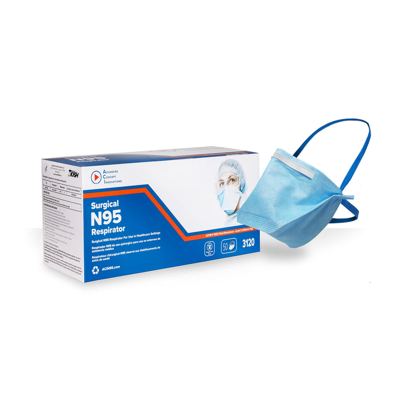 ACI N95 Respirator Box of 50 NIOSH Approved - Made in USA Pack of 50