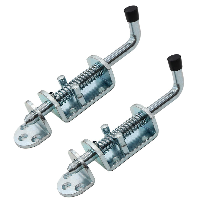 2 Packs 6.5 Inch Heavy Duty Spring Loaded Latch Pin, Sliding Barrel Bolt Door Lock for Chests/Cabinets/Utility Trailer Gate, 2mm Thickened Interior and Outdoor Latch 2