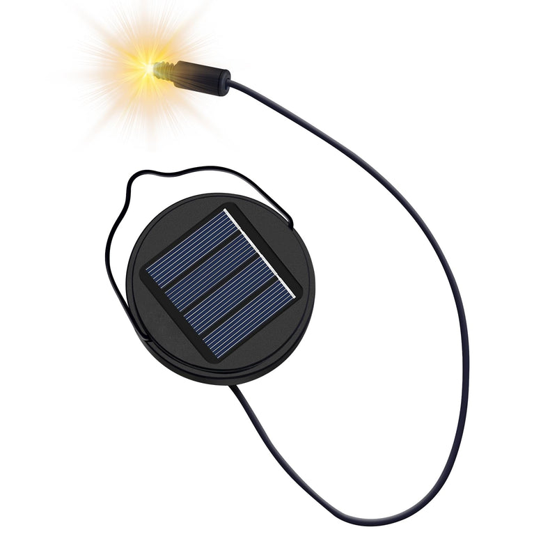 AA 600Mah Solar Light Replacement Top Parts for Solar Outdoor Lantern, Waterproof LED Lights for Yard, Garden, Patio Decor DIY Gifts (1Pack) Black1