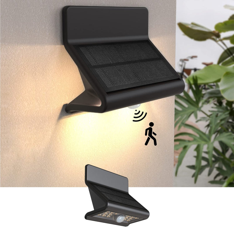 Motion Sensor Outdoor Lights with Optical Lens - 3 Modes, IP44 Waterproof Solar Wall Light for Garden Patio Yard (2 Pack) 2 Pack