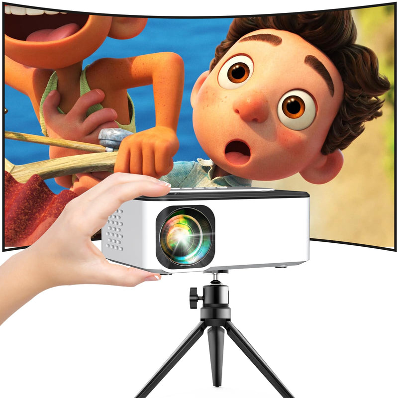 Mini Projector Portable Projector Full HD 1080P Supported, Home Theater Projector Compatible with TV Stick, Phone, Games, HDMI, AV