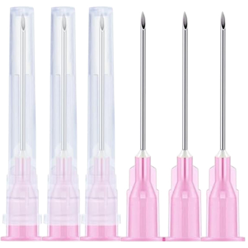 100Pack -18Ga 1.5inch(38mm) Dispensing Needles with Luer Lock,Individual Package of Injection Syringe Accessories ,Suitable for Refilling Liquid, Inks,Livestock and Industry 18Ga 1.5inch(38mm) 100