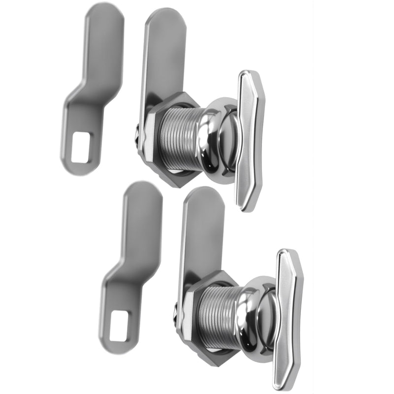 5/8" Thumb Operated Offset Cam Lock, RV Compartment Latch, Non-Locking Thumb Turn, for RV Compartment Camper Storage Door (2 Pack) 5/8 Inch - 2 Pack
