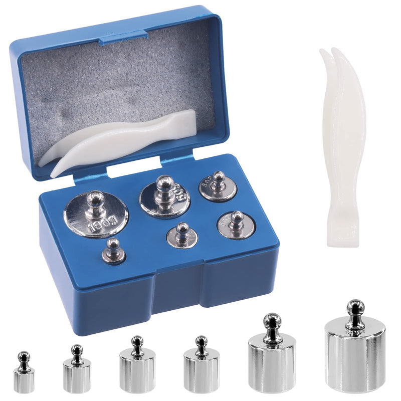 7Pcs 5 Sizes 5g 10g 20g 50g 100g Precision Steel Scale Calibration Weight Kit Test Weights Kits with Tweezers for Jewellery Scale and Digital Balance Scale Laboratory 200g Assortment Kit - NewNest Australia