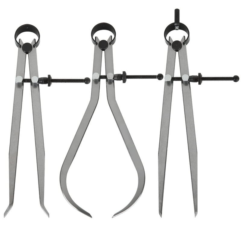 3 Piece Spring Caliper/Divider Set, 8 inches Inside Spring Outside Divider Caliper Set, Calipers Measuring Tool for Wood Turning Lathe Projects - NewNest Australia