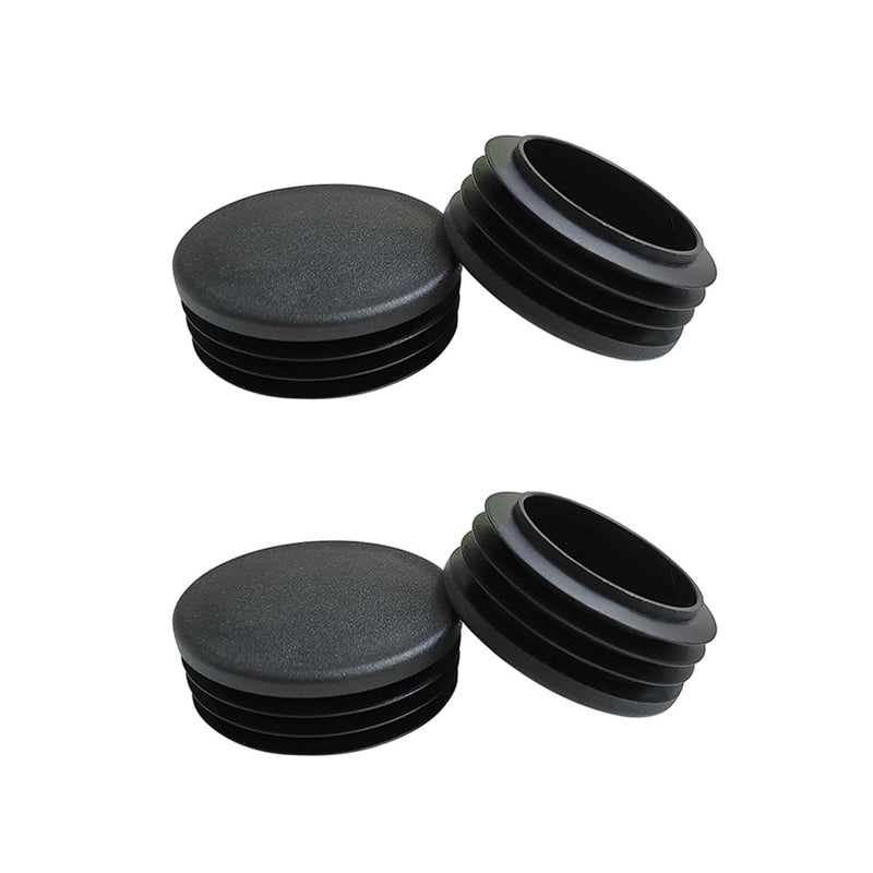 4 Pcs 38mm (1.5 Inch) Round Plastic Plug,Round Tubing Black Plastic Plug，Pipe Tubing End Cap for Round Tube Furniture Finishing Plug 1 1/2 inch