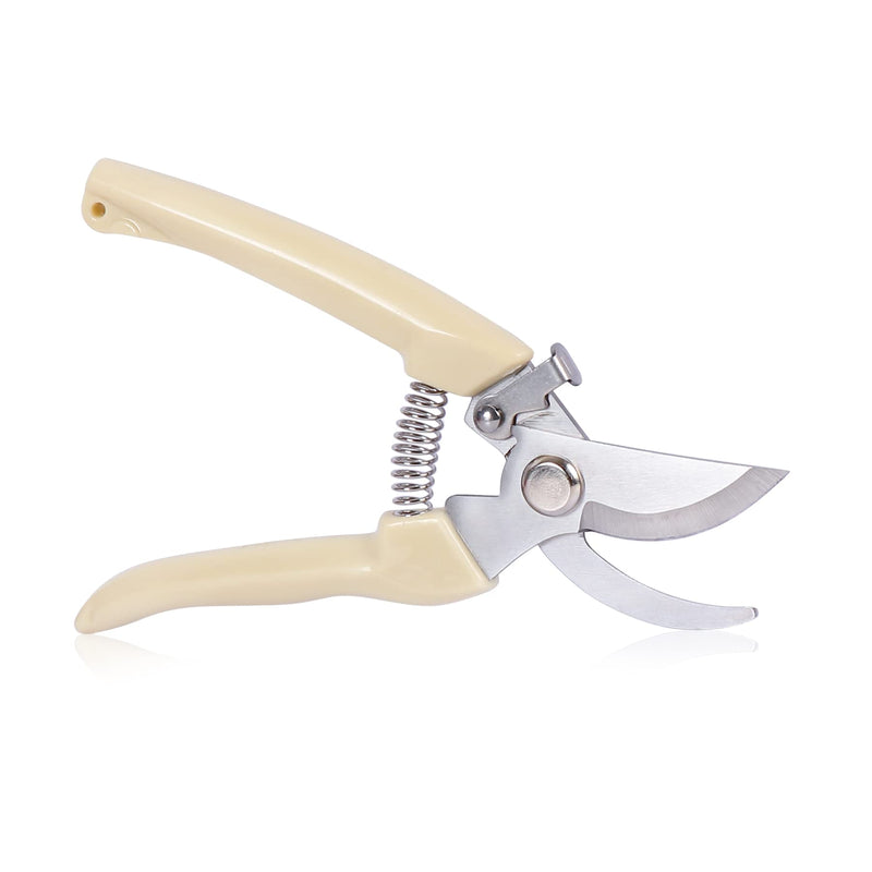Garden Scissors for Plant, Tip Pruning Shears for Cutting Flowers, Trimming Plants, Bonsai and Fruits Picking (Bypass Blade Pruner) 1 Pc-White
