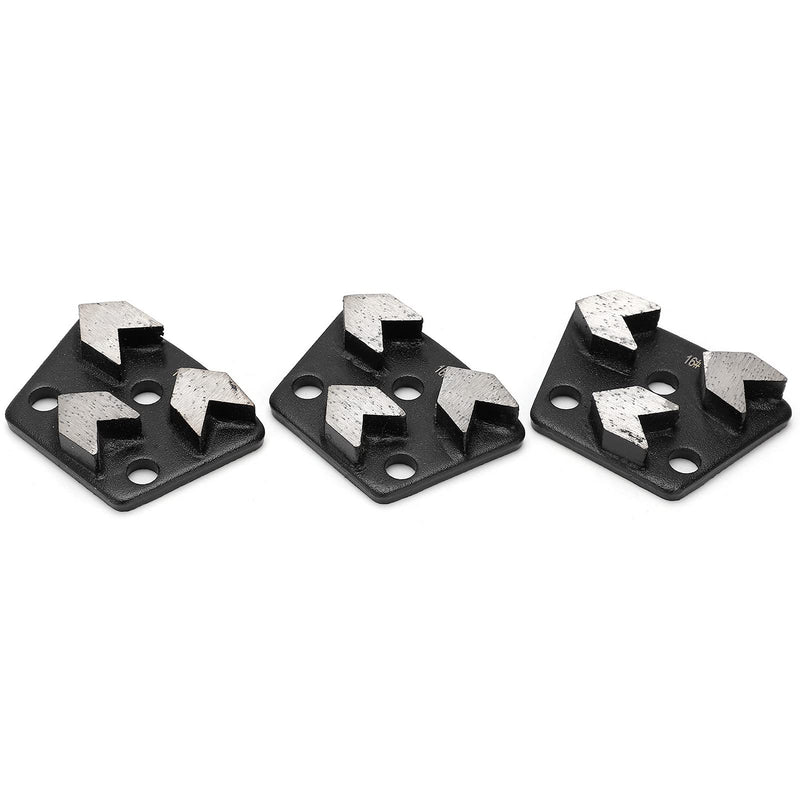Diamond Grinding Disc, 3Pcs Trapezoid Diamond Floor Grinding Pad Disc Concrete Grinding Shoes 16#, Smooth Surface and incisive Teeth, Easy to Carry
