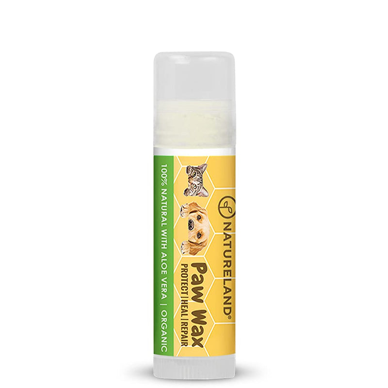 [8 OZ/0.18 OZ/0.36 OZ] Natureland Organic Paw Wax for Dogs and Cats, Natural Outdoor Protection to Heal, Repair, and Protect Dry, Chapped, or Rough Pads, Helps Protects Paws on Snow, Sand, or Dirt 1 Pack * 0.18 OZ - PawsPlanet Australia